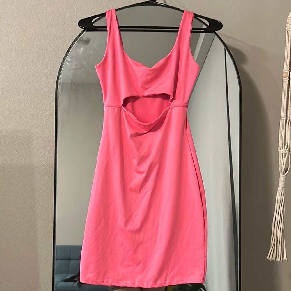 F21 hot pink mini dress